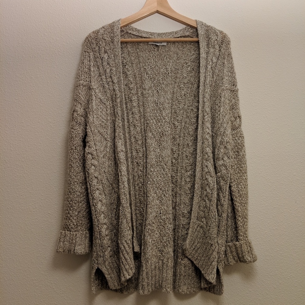 [Madewell] Taupe Chunky Knit Cardigan - Small